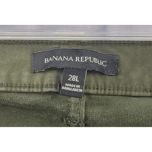 Banana Republic Jeans Women’s 28L Green Denim Skinny Fit Stretch Pockets Pants - Picture 3 of 4